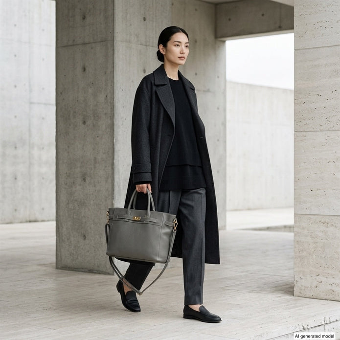 Italian Full-Grain Leather Top-Handle Bag | Cesena