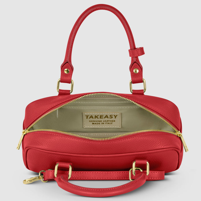 Italian Full-Grain Leather Top-Handle Bag | Venezia