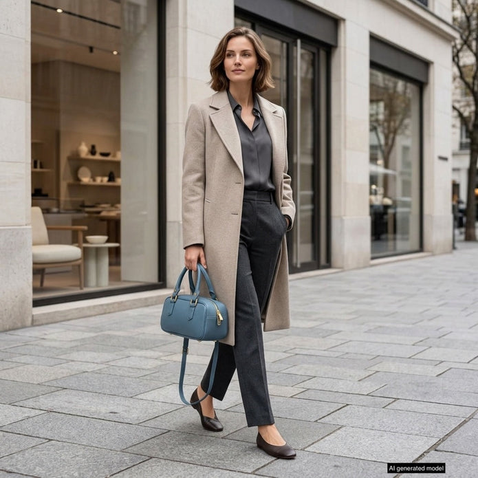 Italian Full-Grain Leather Top-Handle Bag | Venezia