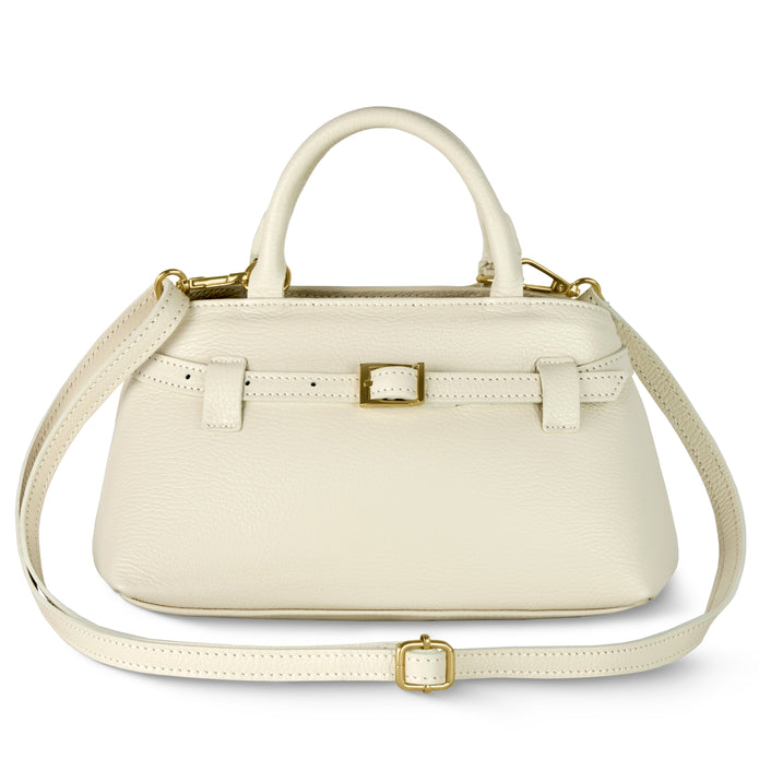Italian Full-Grain Leather Top-Handle Bag | Cervia