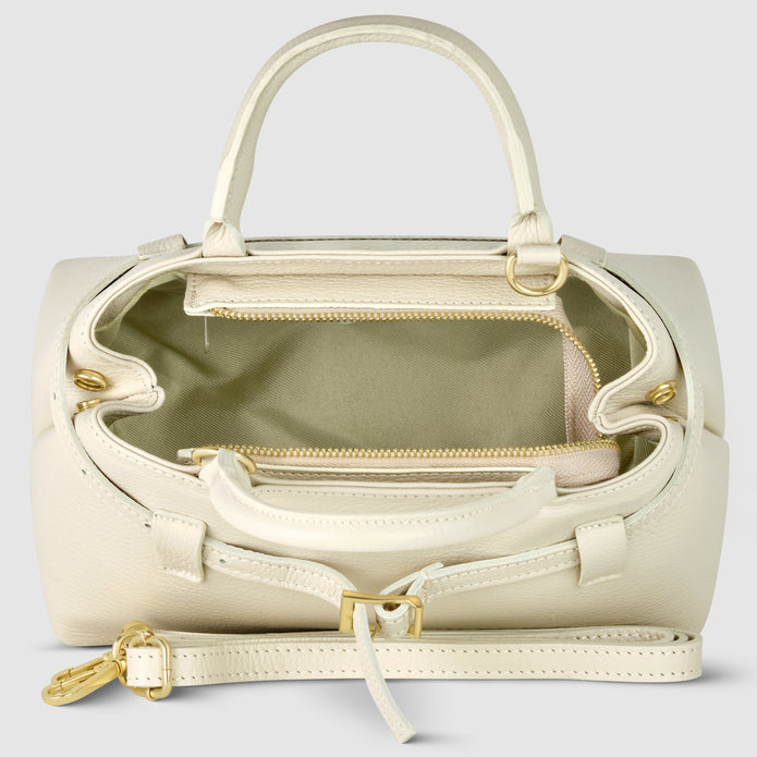 Italian Full-Grain Leather Top-Handle Bag | Cervia