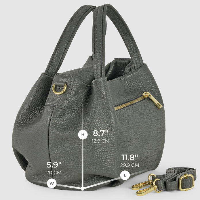 Italian Full-Grain Leather Top-Handle Bag | Lucca
