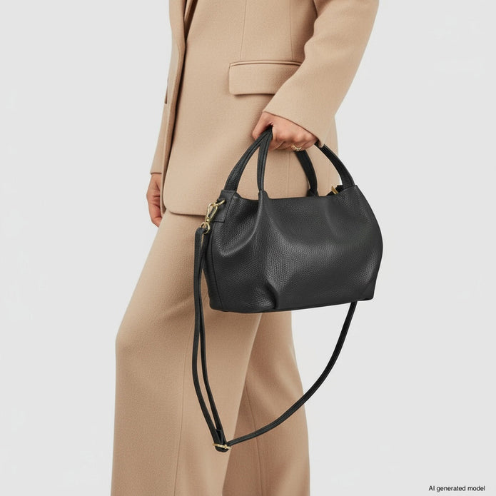 Italian Full-Grain Leather Top-Handle Bag | Lucca