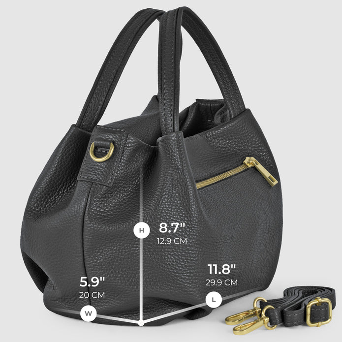 Italian Full-Grain Leather Top-Handle Bag | Lucca