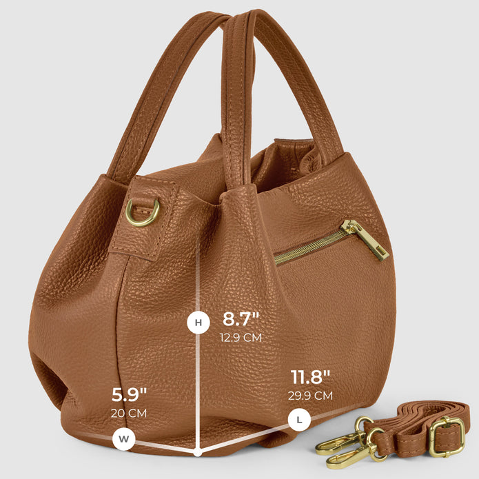 Italian Full-Grain Leather Top-Handle Bag | Lucca