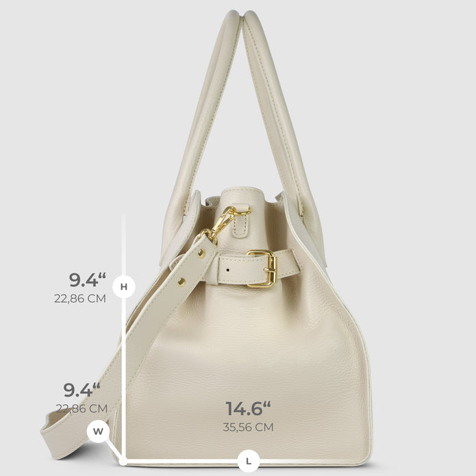 Italian Full-Grain Leather Top-Handle Bag | Asti