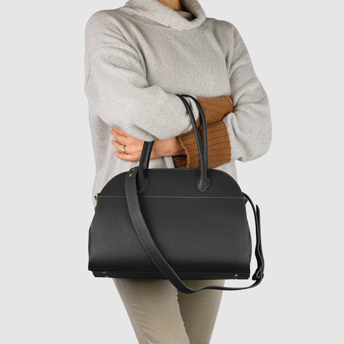 Italian Full-Grain Leather Top-Handle Bag | Asti