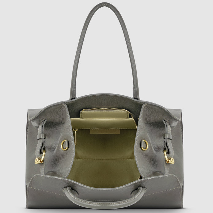 Italian Full-Grain Leather Top-Handle Bag | Asti