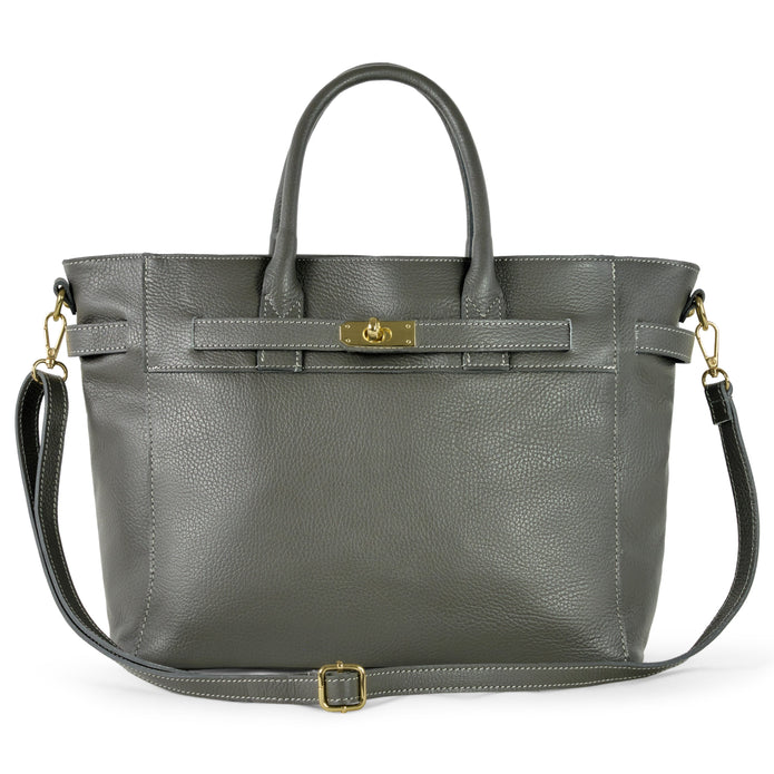 Italian Full-Grain Leather Top-Handle Bag | Cesena