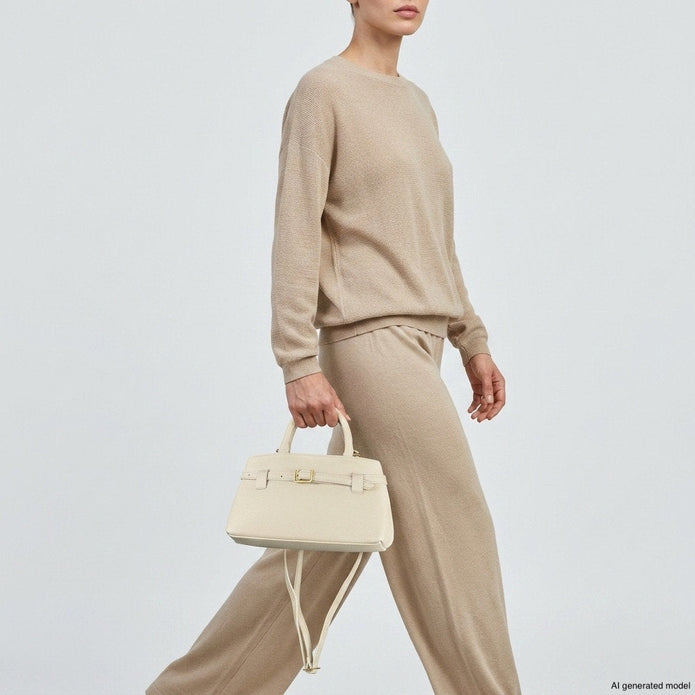 Italian Full-Grain Leather Top-Handle Bag | Cervia
