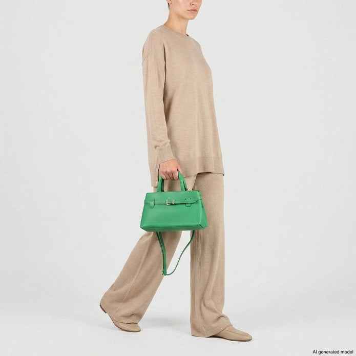 Italian Full-Grain Leather Top-Handle Bag | Cervia