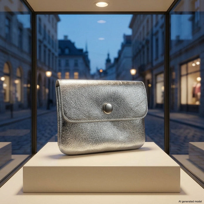 Italian Genuine Metallic Suede Wallet | Assisi