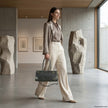 Italian Genuine Suede & Full-Grain Leather Shoulder Bag | Lodi