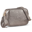 Italian Genuine Metallic Suede Crossbody Bag | Gubbio