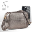 Italian Genuine Metallic Suede Crossbody Bag | Gubbio