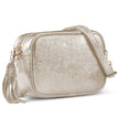 Italian Genuine Metallic Suede Crossbody Bag | Gubbio