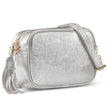 Italian Genuine Metallic Suede Crossbody Bag | Gubbio