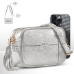 Italian Genuine Metallic Suede Crossbody Bag | Gubbio