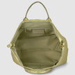 Italian Genuine Basketweave-Embossed Metallic Suede Top-Handle Bag | Treviso