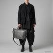 Italian Genuine Basketweave-Embossed Metallic Suede Top-Handle Bag | Treviso