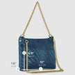 Italian Genuine Basketweave-Embossed Suede Crossbody Bag | Bergamo