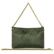 Italian Genuine Basketweave-Embossed Suede Crossbody Bag | Bergamo