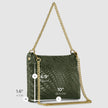 Italian Genuine Basketweave-Embossed Suede Crossbody Bag | Bergamo