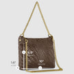 Italian Genuine Basketweave-Embossed Suede Crossbody Bag | Bergamo
