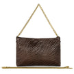 Italian Genuine Basketweave-Embossed Suede Crossbody Bag | Bergamo