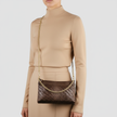 Italian Genuine Basketweave-Embossed Suede Crossbody Bag | Bergamo