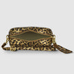 Italian Genuine Leopard-Print Metallic Suede Crossbody Bag | Potenza