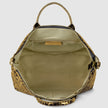 Italian Genuine Leopard-Print Metallic Suede Top-Handle Bag | Rimini