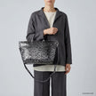Italian Genuine Leopard-Print Metallic Suede Top-Handle Bag | Rimini
