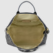 Italian Genuine Leopard-Print Metallic Suede Top-Handle Bag | Rimini