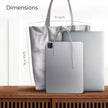 Italian Metallic Full-Grain Leather Tote Bag | Vinci