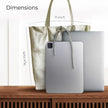 Italian Metallic Full-Grain Leather Tote Bag | Vinci