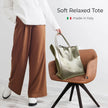 Italian Metallic Full-Grain Leather Tote Bag | Vinci