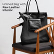 Italian Metallic Full-Grain Leather Tote Bag | Vinci