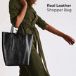 Italian Metallic Full-Grain Leather Tote Bag | Vinci