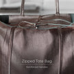 Italian Metallic Full-Grain Leather Tote Bag | Vinci