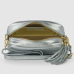 Italian Metallic Full-Grain Leather Crossbody Bag | Napoli