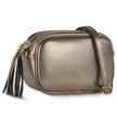 Italian Metallic Full-Grain Leather Crossbody Bag | Napoli