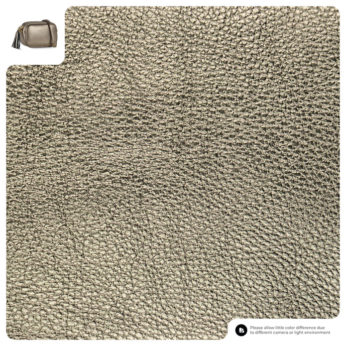 Italian Metallic Full-Grain Leather Crossbody Bag | Napoli