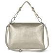Italian Metallic Full-Grain Leather Shoulder Bag | Prato