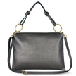 Italian Metallic Full-Grain Leather Shoulder Bag | Prato