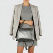 Italian Metallic Full-Grain Leather Shoulder Bag | Prato