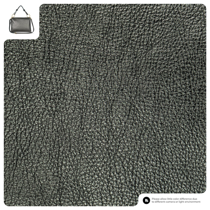 Italian Metallic Full-Grain Leather Shoulder Bag | Prato