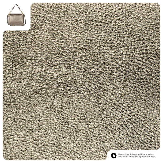 Italian Metallic Full-Grain Leather Shoulder Bag | Prato