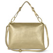 Italian Metallic Full-Grain Leather Shoulder Bag | Prato