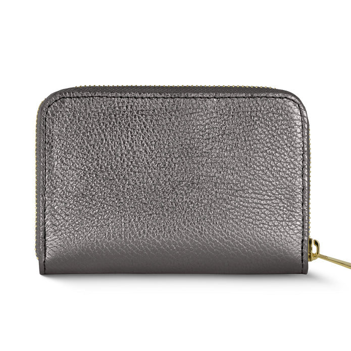 Italian Metallic Full-Grain Leather Wallet | Ancona